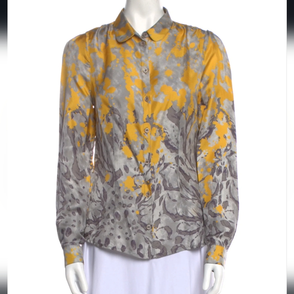 McQ by Alexander McQueen Silk Blouse IT 42 US 6 Button Down